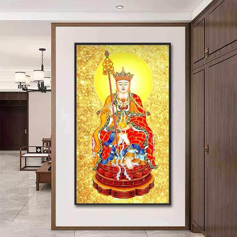 金色地藏菩萨钻石画5D全钻石佛像画客厅钻石十字绣手工贴钻石刺绣,淘宝优惠券,粉丝福利购,淘宝优惠卷