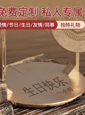 复古创意自动飘雪水晶球沙漏计时器客厅桌面办公桌摆件电视柜装饰