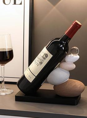 时来运转红酒架酒柜装饰品摆件轻奢高档客厅餐柜家居饰品高级感