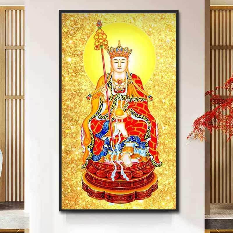 金色地藏菩萨钻石画5D全钻石佛像画客厅钻石十字绣手工贴钻石刺绣,淘宝优惠券,粉丝福利购,淘宝优惠卷