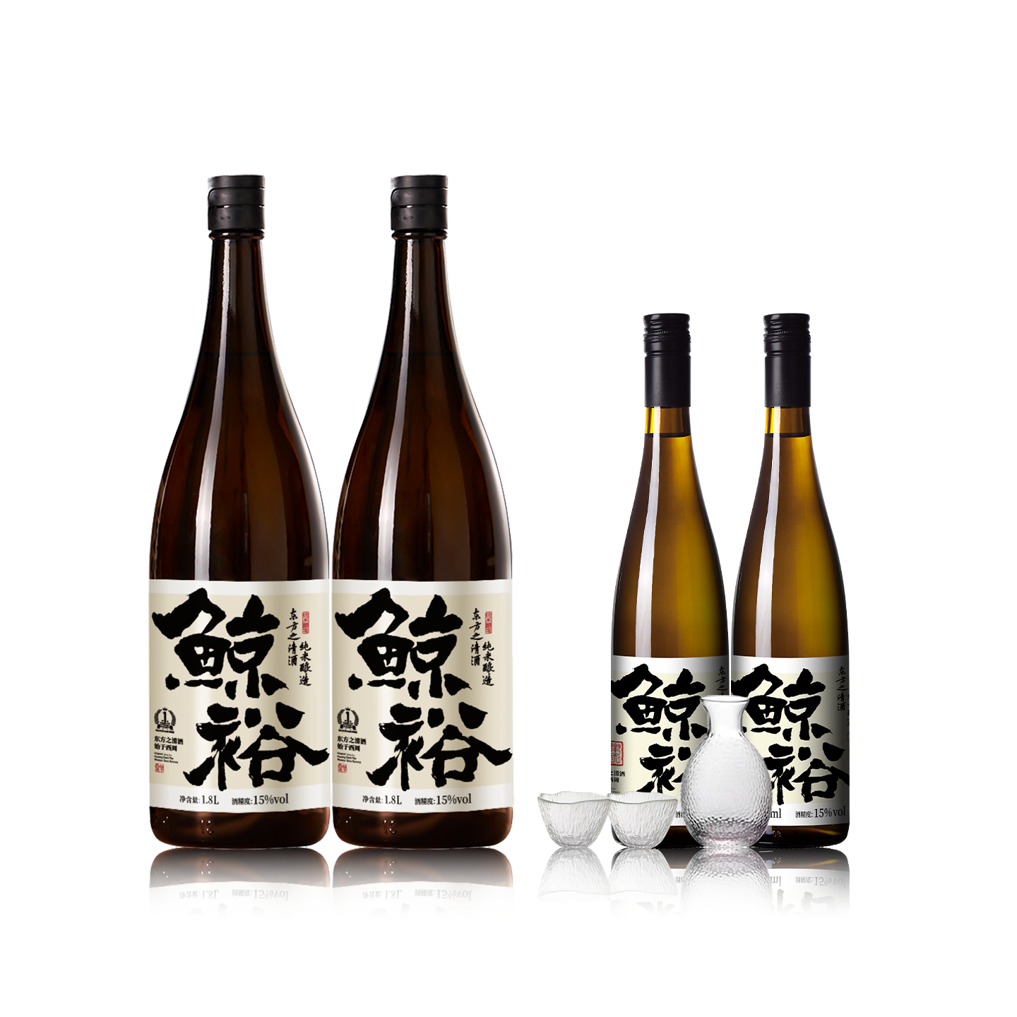 【微醺好物】鲸裕国产清酒两瓶1800毫升送两瓶720ml纯米酿造低度,淘宝优惠券,粉丝福利购,淘宝优惠卷