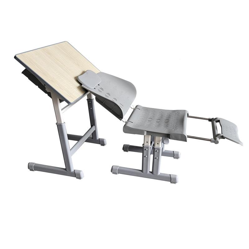 LLJ Xi'an factory direct sales lunch break desks and chairs for primary and secondary schools, reclining children's learning functions, adjustable children's multi-writing