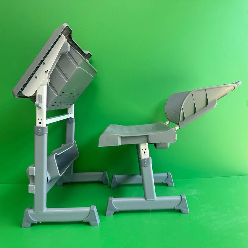 LLJ Xi'an factory direct sales lunch break desks and chairs for primary and secondary schools, reclining children's learning functions, adjustable children's multi-writing