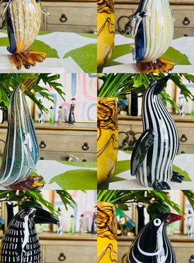 卡罗尔 Q企鹅合集手工琉璃创意工艺品装饰品桌面摆件可爱礼物