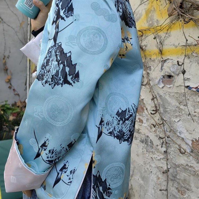 儿童唐装新中式小衫春和景明提花外套国风汉服24新款春装双层薄款,淘宝优惠券,粉丝福利购,淘宝优惠卷