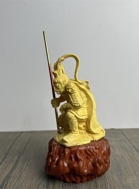 速发黄杨件雕齐天雕圣摆木实木大刻斗战胜佛美猴王生肖猴装饰品