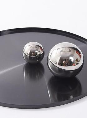 现代简约电镀金色球摆件家居客厅摆设轻奢样板间桌面托盘搭配饰品