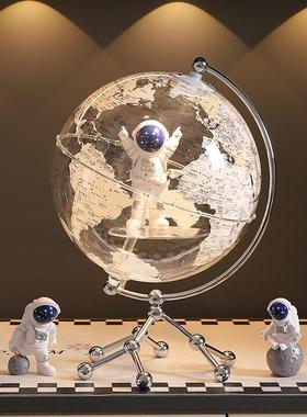 地球仪摆件轻奢高档客厅高级感小众太空人男孩女孩童生日乔迁礼物