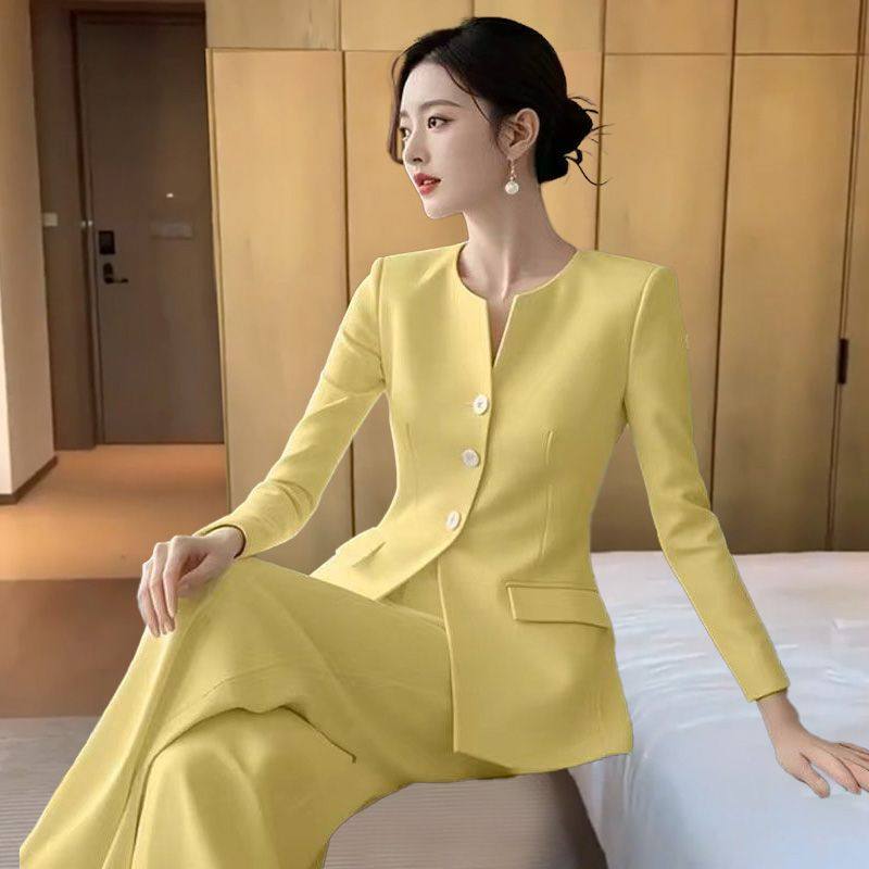 2025春秋新款气质职业西装套装女高级感洋气上衣阔腿裤显瘦套装潮,淘宝优惠券,粉丝福利购,淘宝优惠卷