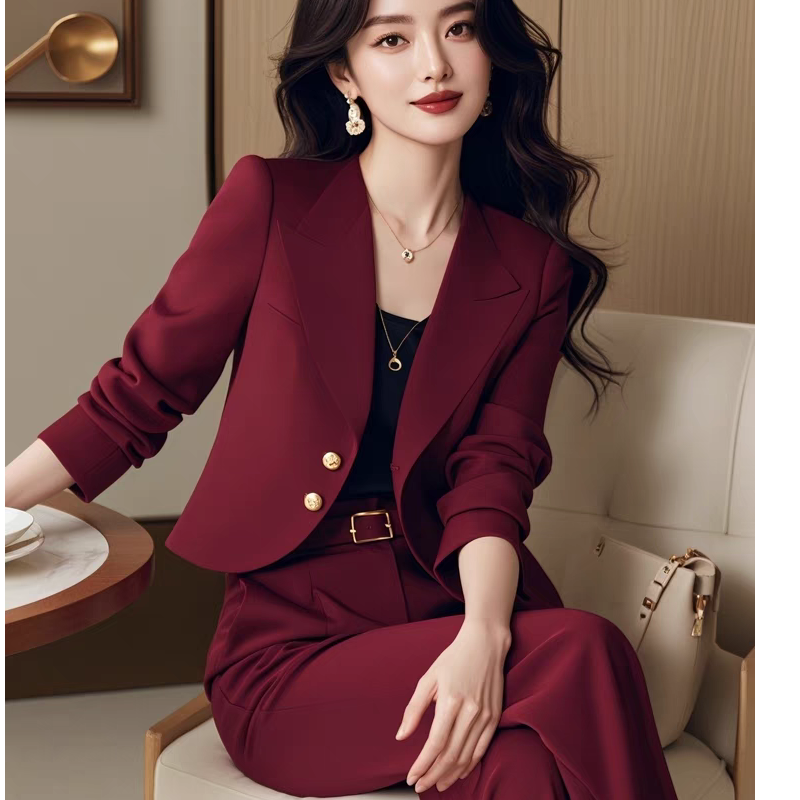 早秋穿搭一整套高级感正式场合小香风西装外套裤子职业两件套装女,淘宝优惠券,粉丝福利购,淘宝优惠卷
