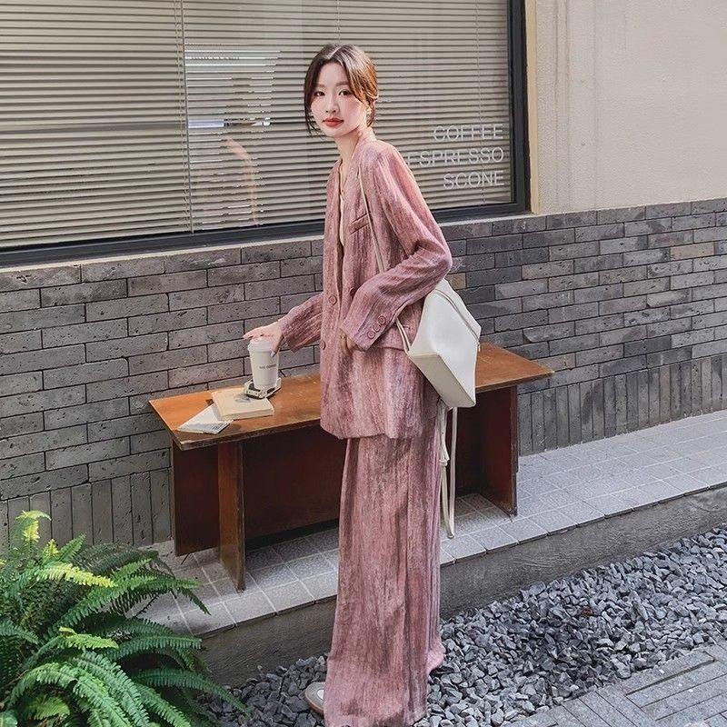 2026春季新款遮肉收腰西装套装高级气质时尚休闲西服阔腿裤两件套,淘宝优惠券,粉丝福利购,淘宝优惠卷