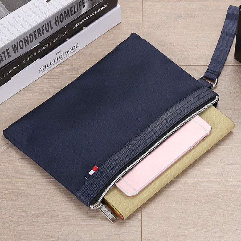 杰利7155文件袋帆布防水公文袋A5手提拉链袋定制新款手拿包票据包,淘宝优惠券,粉丝福利购,淘宝优惠卷