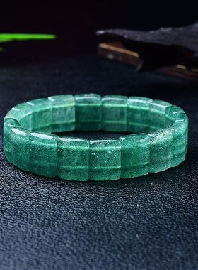 现货速发绿草莓晶手排翡翠绿手串款时尚百搭水晶手牌饰品礼物