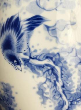 景德镇陶瓷花瓶摆件新中式客厅玄关博古架装饰品青花瓷器