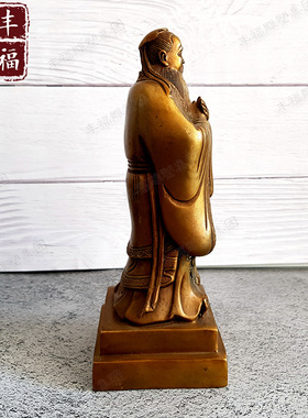 供应黄铜孔子像办公校园铜孔子雕塑学校铜像送礼工艺品桌面摆件