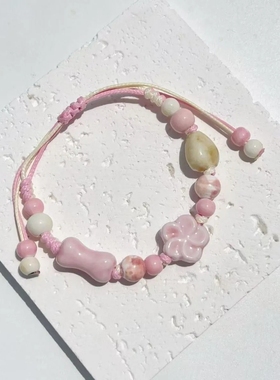 景德镇陶瓷手串新中式姐妹手链