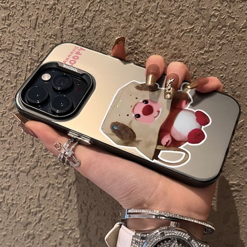 ins可爱卡通露比loopy小海狸16手机壳15适用iPhone11/12/13/14Promax苹果7磨砂8plus镭射保护套超萌xr高级感 - 图2