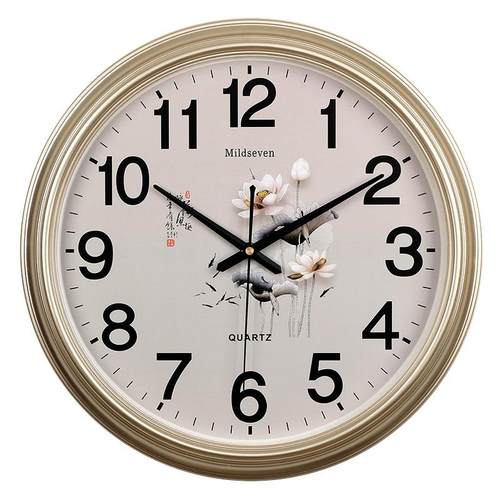 七王星客厅大尺寸挂钟电子钟表家用时钟挂表现代简约静音石英钟表 - 图2