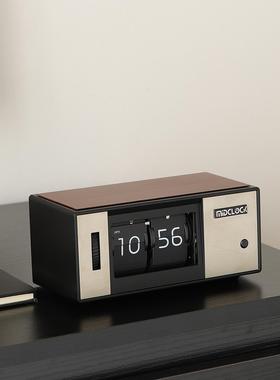 翻页时钟入户玄关客厅电视餐柜意式极简中古风装饰摆饰轻奢高档