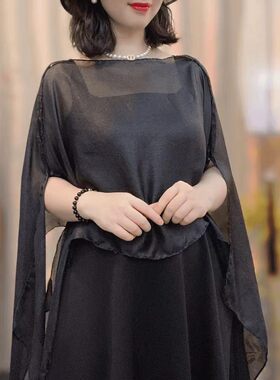 女士外搭披肩夏薄款斗篷开衫薄纱