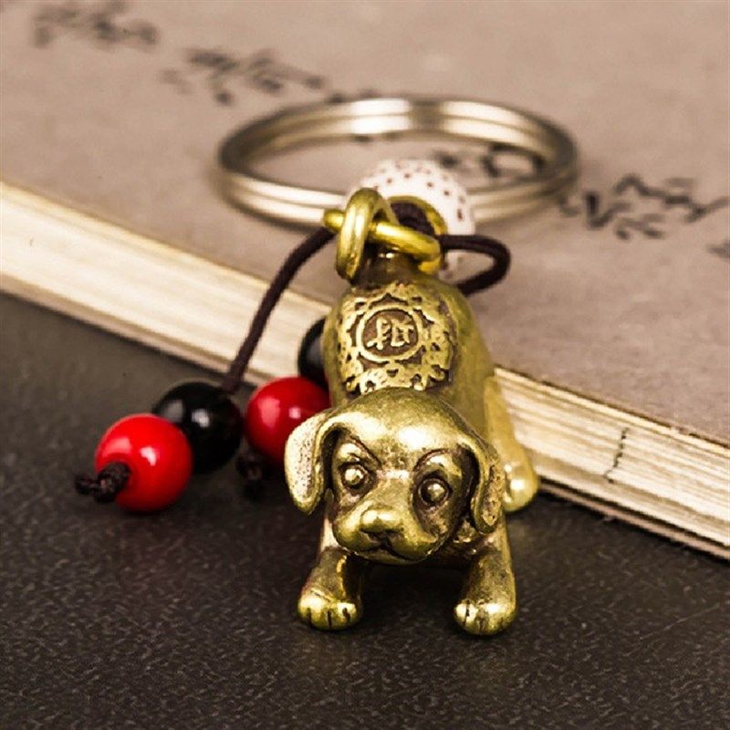 黄铜立体十二生肖属鼠牛虎兔龙蛇马羊猴鸡狗猪的钥匙扣挂件,淘宝优惠券,粉丝福利购,淘宝优惠卷