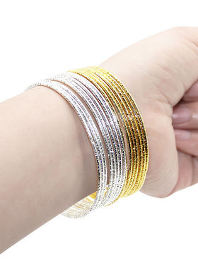 现货速发敦煌飞天手镯臂钏苗银唐风臂环汉服民族风肚皮舞饰品手环