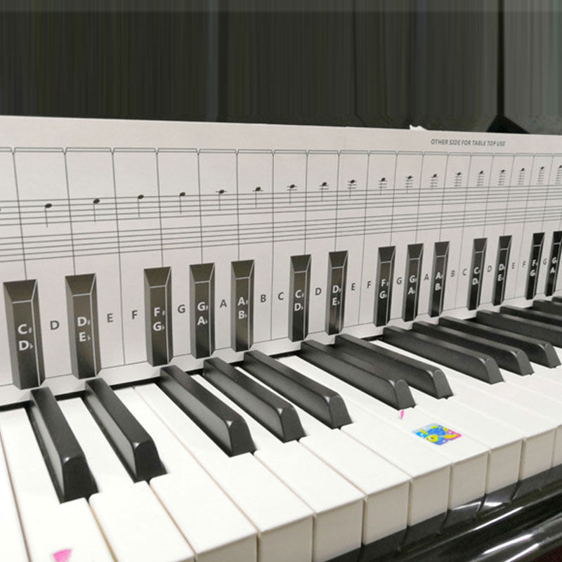 88键携式钢琴键盘练习纸对照表 标准1:1便携式钢琴指法练习对照图,淘宝优惠券,粉丝福利购,淘宝优惠卷