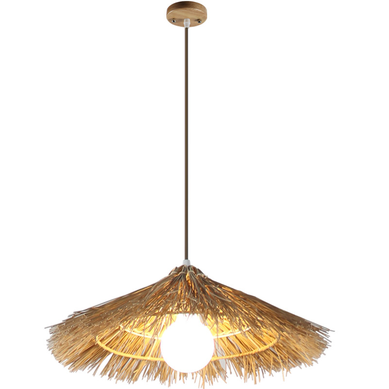 田园风格藤编草帽吊灯农家乐餐厅小吃店饭店民宿卧室复古藤艺斗笠,淘宝优惠券,粉丝福利购,淘宝优惠卷