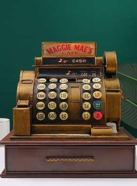 速发新店件业型物怀旧民国风老式物件美式复古收银机模礼酒吧摆开