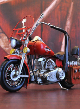 速发家里软装饰品复车客厅雷具哈家摩托古模型摆件卧室工艺品创意