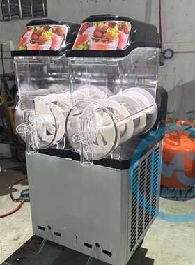 双缸雪融机雪泥冷饮两用电压110V/220V工厂直销