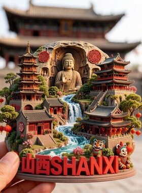 晋中平遥古城旅游文创冰箱贴磁吸