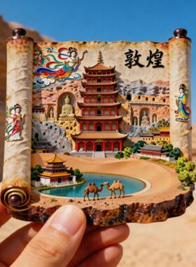 敦煌旅游纪念冰箱贴磁吸景点文创