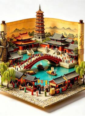 开封城市旅游纪念品冰箱贴磁吸