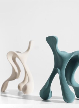 速发简约绿色植绒树脂创意椅子摆件样板房玄关客厅电视柜软饰装品