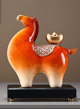 轻奢马上有钱摆件客厅玄关酒柜书房装饰品乔迁新居礼物送朋友闺蜜