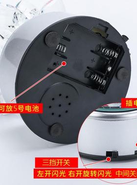 LED莲花灯桌面饰品水晶摆件装饰佛供灯插电电池灯家用长明佛堂灯