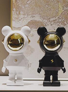 现代无障碍豪华宇航员宇航员暴力熊桌面装饰品客厅电视柜卧室书房