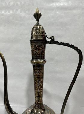 大把壶民族特色壶铜壶摆件巴基斯坦铜雕手工家居饰品创意礼品装饰