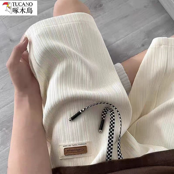 啄木鸟2024新款潮流休闲男女短裤夏季薄款宽松垂感直筒五分裤_淘新衣内在之美内衣店_男装-第2张图片-提都小院