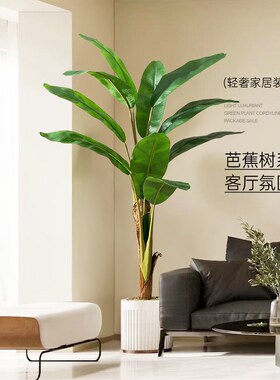 仿真绿植芭蕉树室内客厅装饰摆件大型落地L盆栽高级仿生植物假花