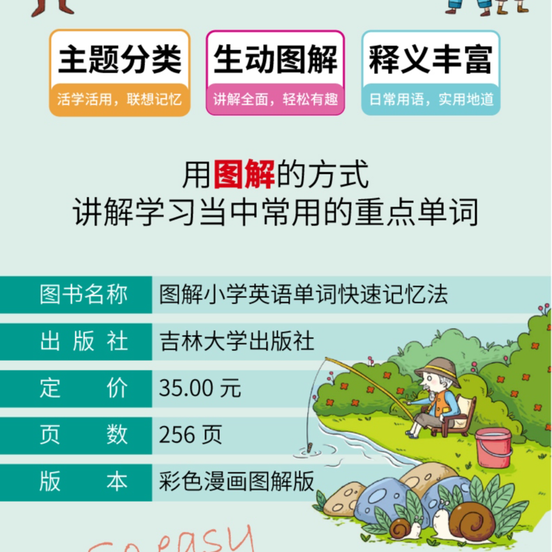图解小学英语单词:快速记忆法 儿童提升记忆力 英语学习方法技巧