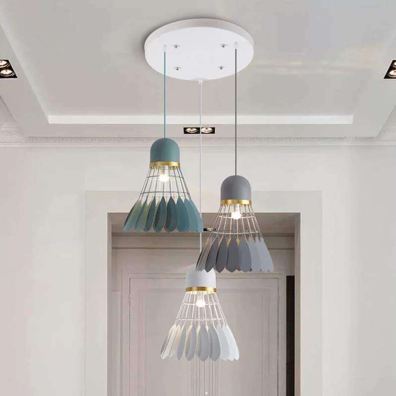 北欧LED创意个性吊灯现代简约咖啡厅餐厅客厅羽毛球铁艺灯具灯饰,淘宝优惠券,粉丝福利购,淘宝优惠卷