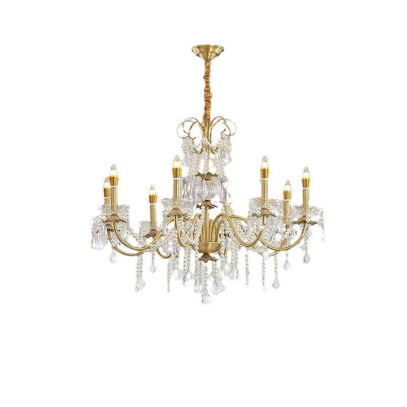 复古法式客厅餐厅全铜水晶吊灯轻奢浪漫卧室儿童公主房女儿房灯具,淘宝优惠券,粉丝福利购,淘宝优惠卷