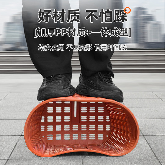 电动车后置车筐电动摩托车后尾挂篮置物神器车篓后用靠背菜篮子