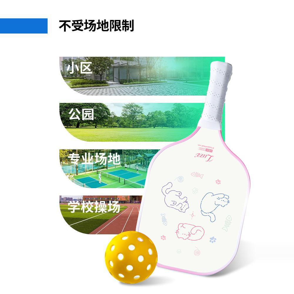 Luzz路兹甜心小猫匹克球拍板T700碳纤维比赛pickleball专业训练,淘宝优惠券,粉丝福利购,淘宝优惠卷