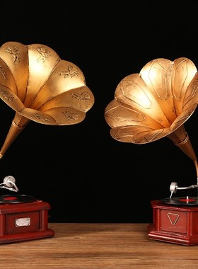 复古怀旧铁艺留声机放映机照相机摄像机军车模型R摆件装饰拍摄道