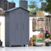 Outdoor storage cabinet with sloped roof, rainproof and sunproof, courtyard storage tool cabinet, garden villa storage cabinet, sundry storage room