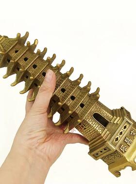 黄铜文昌塔九层摆件十三层办公室书桌13层书房家居装饰品文峰宝塔