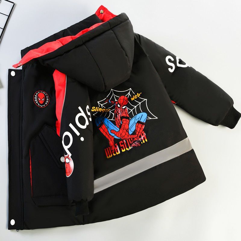 儿童滑雪服男童棉袄儿童棉服冬季外套加厚2024卡通男孩棉衣新款潮 - 图1